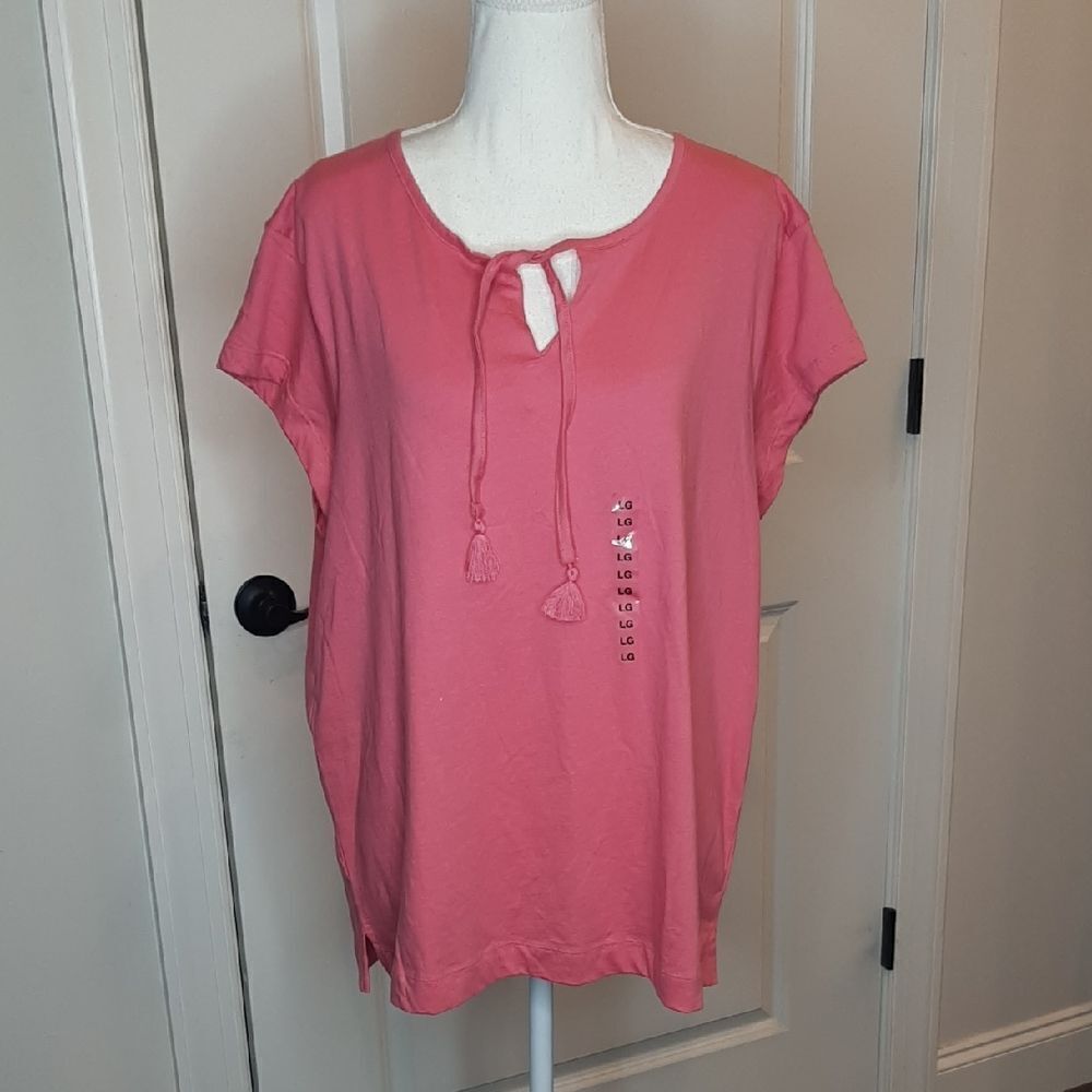 Jockey Pink Organic Cotton Blouse With Tassels